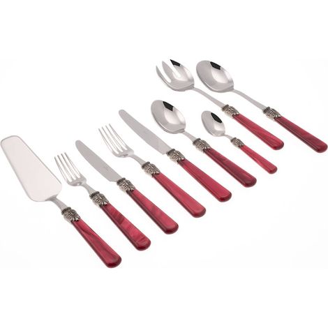Servizio Set di Posate 75 Pezzi in Acciaio Inox Rivadossi Sandro Elena Bordeaux (1/2)