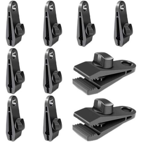 Clips TARP - Clips Bâche Camping Vent - Pour Tentes Caravanes Auvents Couvertures Piscine - 10 Pièces (1/5)