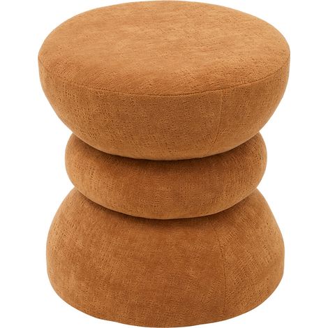 Pouf Ritem rond D.36cm ambre - Atmosphera créateur d'intérieur