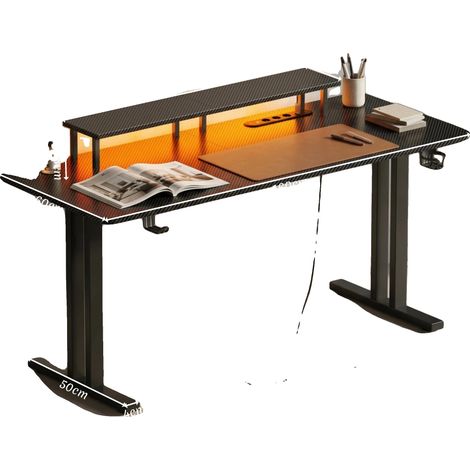 Gaming-Schreibtisch, Ergonomisches Design, Praktische Funktionen, 63Zoll (1/2)