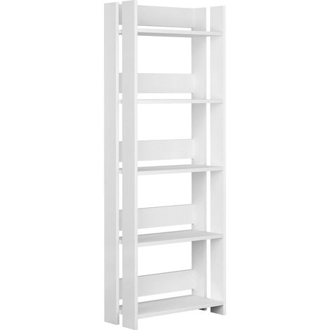 Bibliothèque avec 5 étagères. Couleur Blanc. (Hauteur 155 cm/Largeur 57 cm/Profondeur 25 cm) (1/3)
