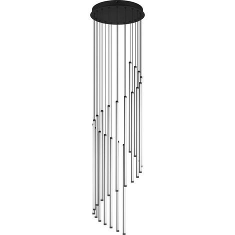 [GEBRAUCHT] B-Ware Trio Lighting Hängelampe Pendelleuchte LED schwarz Metall Baxter dimmbar (1/2)