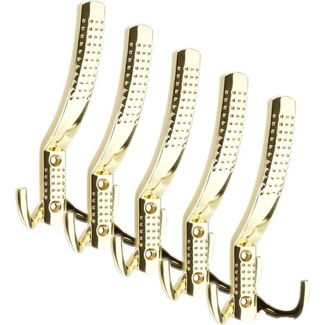 SO-TECH - Patère murale JASMIN STRONG - métal massif renforcé, crochet pour vestiaire et entrée - L66×P76.5 mm - Aspect laiton