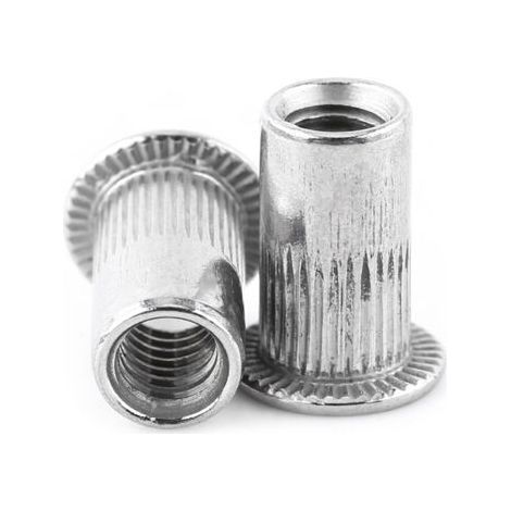 M3-M8 Flat Head Threaded Blind Rivet Nut Stainless Steel Nut Screw (M3) (1/3)