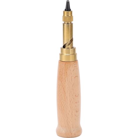 Lochstanzen-Set für Leder, inklusive Härte- und Wärmebehandlungsgürtel, mit 6 austauschbaren Stempeln für DIY-Lederstanzungen (1/5)
