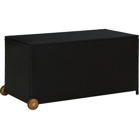 vidaXL Contenitore da Giardino Nero 120x65x61 cm in Polyrattan (1/5)