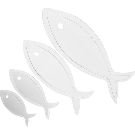 Autocollant Mural Poisson En Acrylique 3D Décoration Murale Pour Chambre À Coucher Bureau Kit Facile À Poser Avec Design Artistique Unique (1/5)