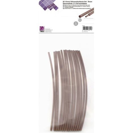 TRU COMPONENTS T1902CA021 Schrumpfschlauchsortiment Braun 1.50 mm 0.50 mm Schrumpfrate:3:1 15 St. (1/2)