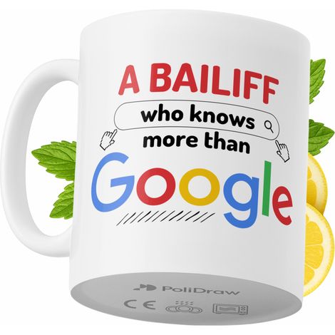 Taza para alguacil. Divertida taza de café/té con diseño gráfico y texto humorístico. Taza para cumpleaños, santos, días festivos. Taza premium para ocasiones especiales en casa, oficina, trabajo, caf (1/5)