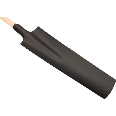 KOTARBAU Pelle de drainage 510 x 115 mm pour tige de 38 mm de diamètre - Lame en acier longue étroite pour transplantation avec manche en bois