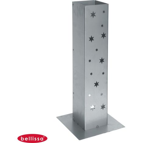Bellissa® Corten Feuersäule 70cm Lichtsäule Windlicht Säule Garten Terrasse Deko - Sterne