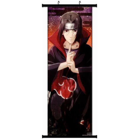 Poster Naruto, grand poster BD, Naruto Itachi Uchiha, décoration murale tissu, 90 x 30 cm (1/2)