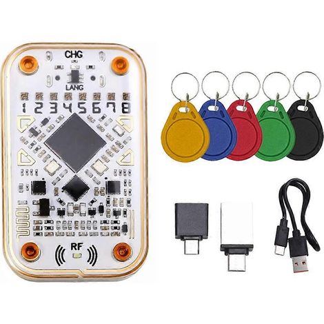 Chameleon Ultra RFID-Chip-Lesegerät + Schlüsselanhänger-Emulator mit 5 UIDs, NFC-Dekodierung und -Beschreibung für 125K- und 13,56M-IC-ID-Karten (1/5)