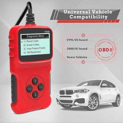Scanner OBD2 - Lecteur De Codes D Erreur Moteur - Diagnostic Automobile Universel CAN - Pour Vehicules A Partir De 1996 - 1 Unite (1/5)