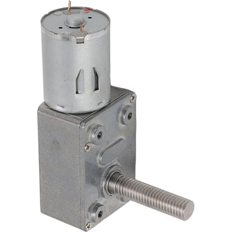12-V-Gleichstrom-Getriebemotor, 210 U/min, hochdrehmomentstarker Schneckengetriebe-Mikromotor, 8x33-mm-Welle, reversibel, selbsthemmend, kompaktes elektrisches Getriebe (1/5)