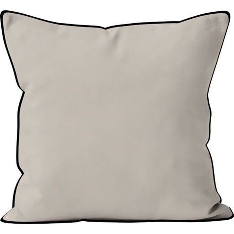 Filiyano-Coussin en microfibre lavée 40x40 cm, lin BOHEME, par Soleil d'Ocre Écru