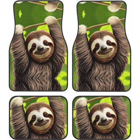 Tapis de sol de voiture style rétro en ensemble de quatre pièces, résistants à la saleté - 33 x 44+44 x 68cm [deux pièces chacun]