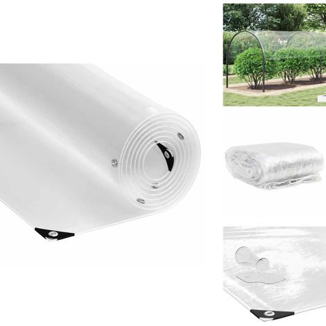 Bâche transparente avec œillets 4x12 m PVC - Bâche Transparente - Bâches Transparentes - Bâche Claire - Bâche Transparente Robuste (1/5)