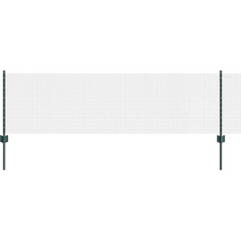 Maison Exclusive - Schweißdrahtzaun mit Pfosten 100 x 0,6 m (B x