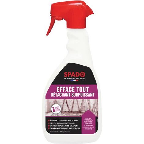 - Efface tout détachant surpuissant - Toutes surfaces lavables à l'intérieur ou à l'extérieur - 500 ML - Fabriqué en France (1/5)