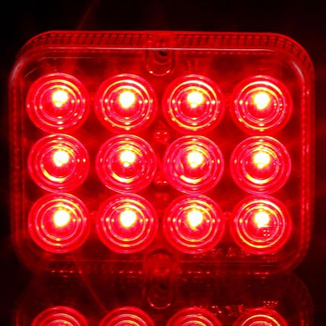 Feu Antibrouillard Rouge LED 12v Brouillard de Remorque Imperméable Feux Remorque pour Voiture Caravane RV (1/5)