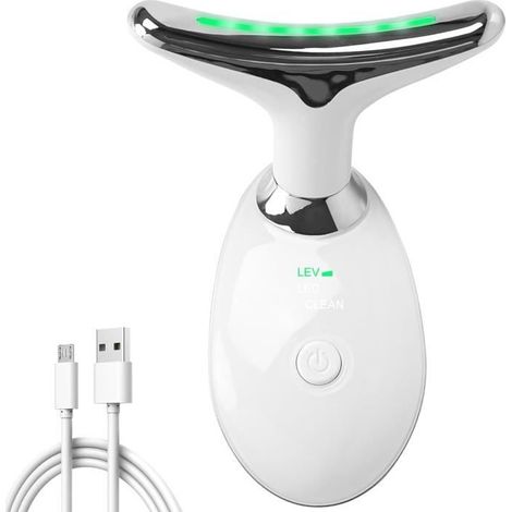 Appareil Anti Ride Cou Visage, Électrique Appareils de Tonification avec Lifting EMS Massage , 3 Modes Vibration Haute Fréquence (1/4)