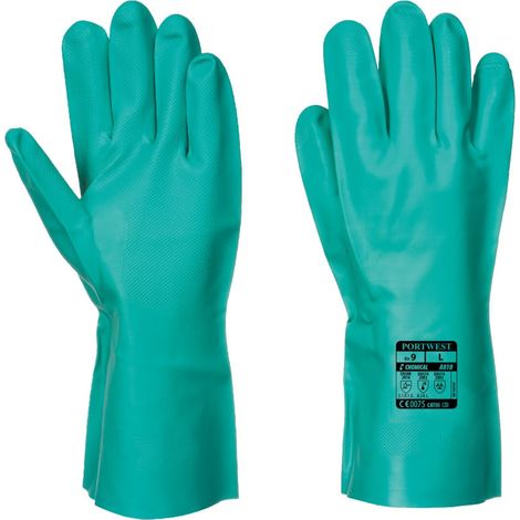 Guanti Nitrosafe chimici verdi L - Taglia 9
