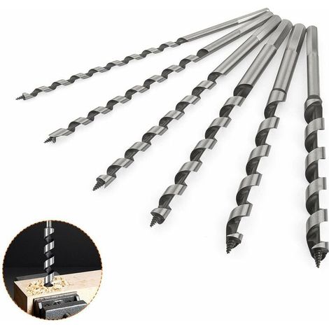 6Pcs Foret a Bois, Mèche a Bois 230mm, Forets Bois Hexagonal, Acier au Carbone Forets Diamètre 6/8/10/12/14/16mm (1/5)