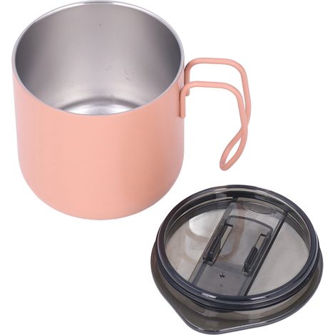 Tasse isotherme voyage 350ml en acier inoxydable, couvercle silicone résistant, double paroi pour café chaud (1/5)