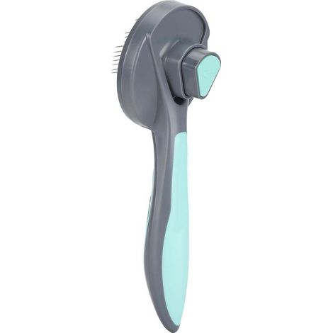 Brosse pour chien et chat, peigne, élimine les poils morts, anti-puces, masse les animaux, outil de toilettage et de nettoyage vert (1/5)