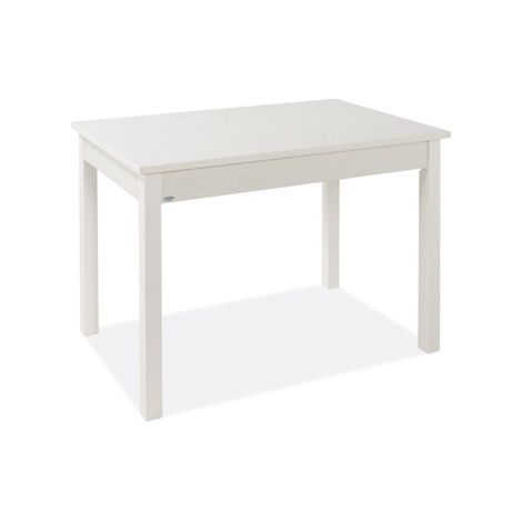Mesa de comedor extensible Melamina de madera de fresno blanco 60x90 - 120 cm (1/2)