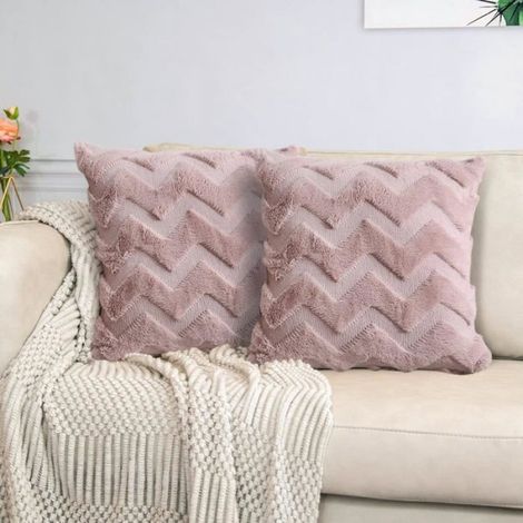 Housse De Coussin - 45x45 Cm - Pour Canapé Salon Chaise Terrasse - Lot De 2