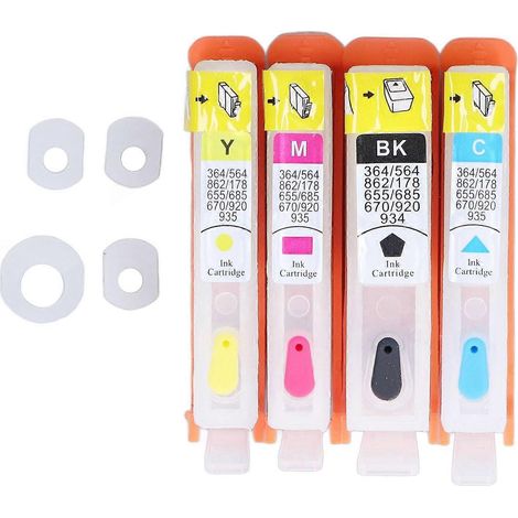 4er-Pack Tintenpatronen-Nachfüllbox, Ersatz-Druckerzubehör für HP Officejet Pro