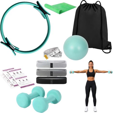 11-Piece Pilates Set with Ring, Ball, Bands, Dumbbells (1/5)