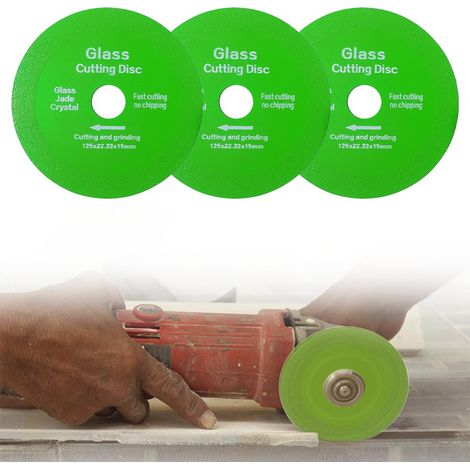 2 Pièces Disque Coupe Verre, 25 X 15 X 22.23mm Disque Diamant, Disque Carrelage pour Bouteille, Jade, Porcelaine (Vert) (1/5)