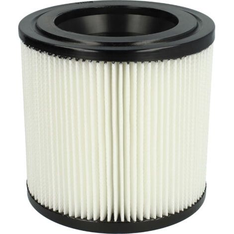 Vhbw – Filtre plissé pour aspirateur Kärcher WD 3, 2, 1 – Nettoyable – Aspiration sec et humide – Classe de filtre F7 – Diamètre 12 cm (1/3)