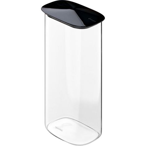 Guzzini Barattolo vetro borosilicato Fresh&Style rettangolare Nero 2.1Lt