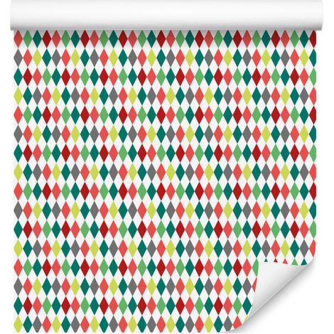 Papier peint à motifs losanges, corail et mer pour salon et chambre, 50 x 1000 cm (1/5)