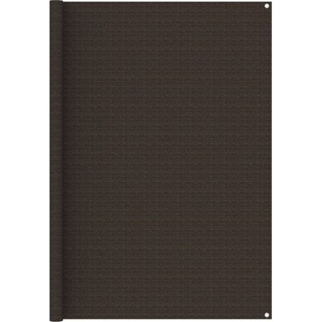 Tapis extérieur Tapis de tente Tapis de Camping 200x400 cm Marron 93736 (1/4)