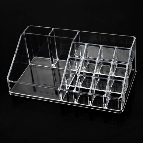 Organisateur Maquillage Acrylique Boîte à Bijoux Transparent de Maquillage Pinceaux Cosmétique Pot de Rangement de Brosses Porte pour Salle de Bain, Chambre à Coucher, Coiffeuse-Fei Yu (1/5)