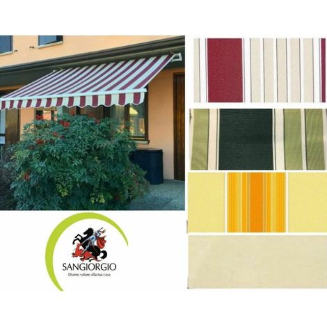 Tenda da sole a caduta senza cassonetto con bracci balcone varie misure e colori misura: 3x2,5 metri colore: bordeaux/crema (1/5)