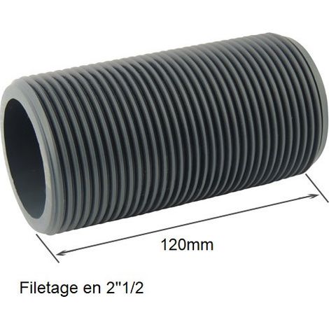 Bobine filetée en polypropylène longueur 120mm, 66x76 (2"1/2).