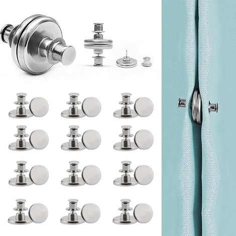 24 Pièces Aimant pour Rideaux, Argent Pince à Rideaux, Amovible Poids Magnétiques pour Rideaux, pour Chambre, Salon, Salle à Manger, Salle de Bain, Cuisine, Bureau (1/5)