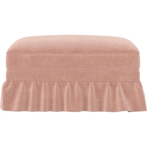 Pouf Windsor en tissu chenille avec fils argentés - couleur rose (1/5)