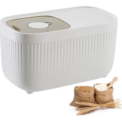 Récipient à riz, distributeur de céréales, grande capacité, seau à riz scellé, adapté pour stocker les aliments pour chats, chiens, céréales, riz, maison (petit) (1/5)