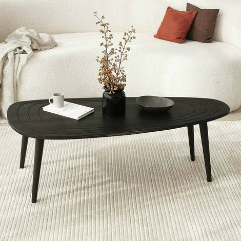 Dmora - Wohnzimmertisch Beid, Niedriger Wohnzimmertisch, Kaffeeregal, Couchtisch für Sofa, 115x50h38 cm, Anthrazit, mit verstärkter Verpackung (1/5)