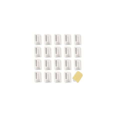 50 ganchos autoadhesivos para barras de cortina, soportes para barras de cortina para baño, cocina y dormitorio - Crezuo (1/4)