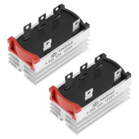 2 Pcs Pont Redresseur Triphasé Diode 50 Amp 1200v Aluminium Rectificateur Triphase a Pont de Diode Haute Puissance (1/4)