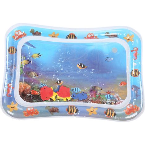 Tapis de jeu gonflable bébé animaux marins, portable pour voyages (1/5)