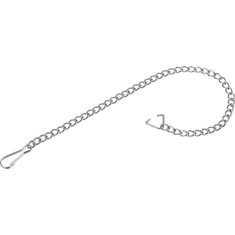 Chaînette de chasse d'eau 6 pièces, levier poignée 24 cm, maillon ovale rechange encastré, acier